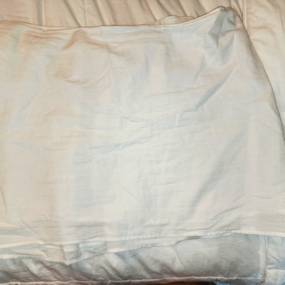 XL White 100% Cotton Skirt